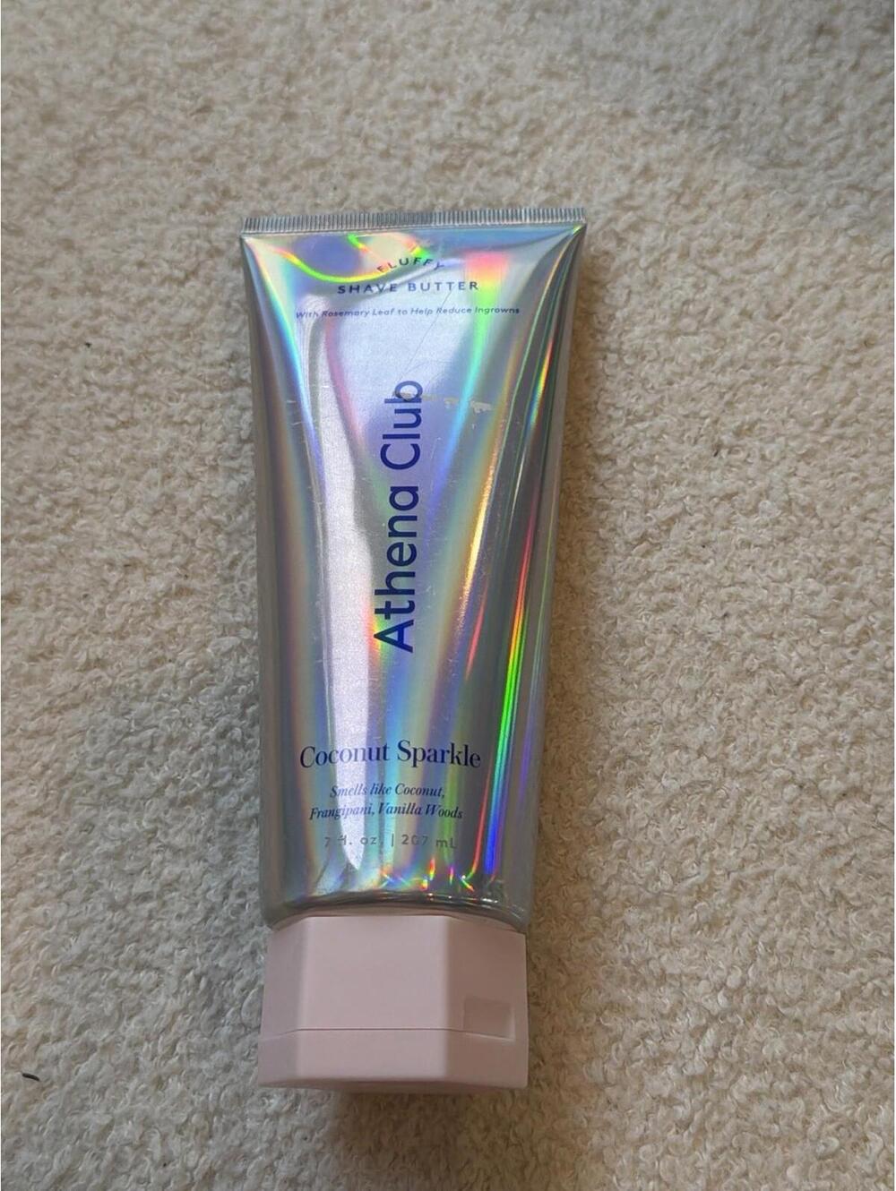 Athena Club Fluffy Shave Butter Coconut Sparkle 7 fl oz Hydrating Razor Cream